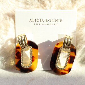 Alicia Bonnie Fiona Gold Tortoiseshell Earrings